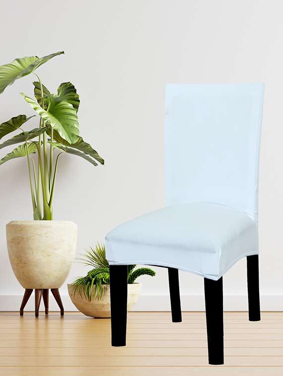 polyester solid elastic chair cover stretch -pack of 4 - 18685264 - Standard Image - 1