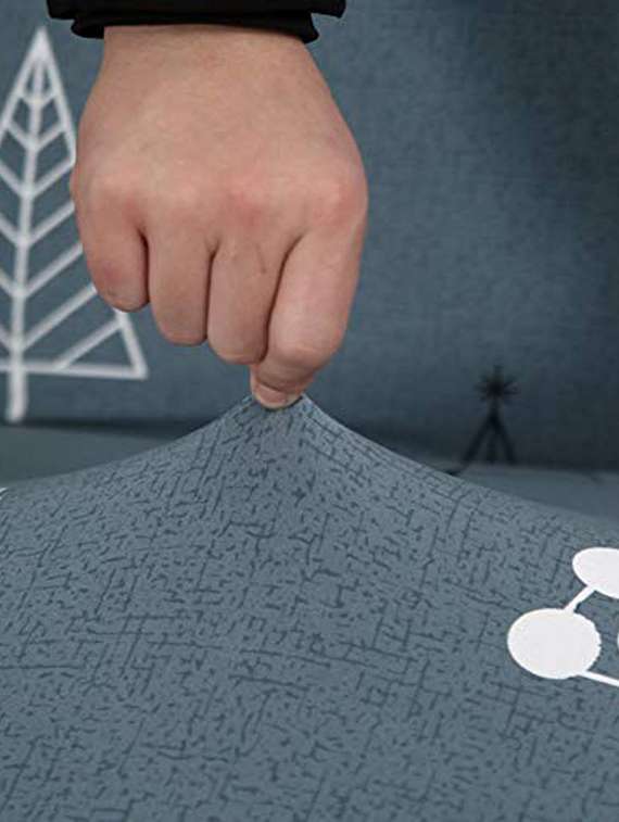 universal four seater sofa cover big elasticity cover for couch flexible stretch sofa slipcover - grey pine - 18685314 -  Standard Image - 1