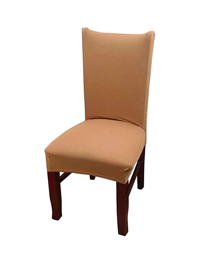 brown solid chair cover  - 18685613 -  Standard Image - 1