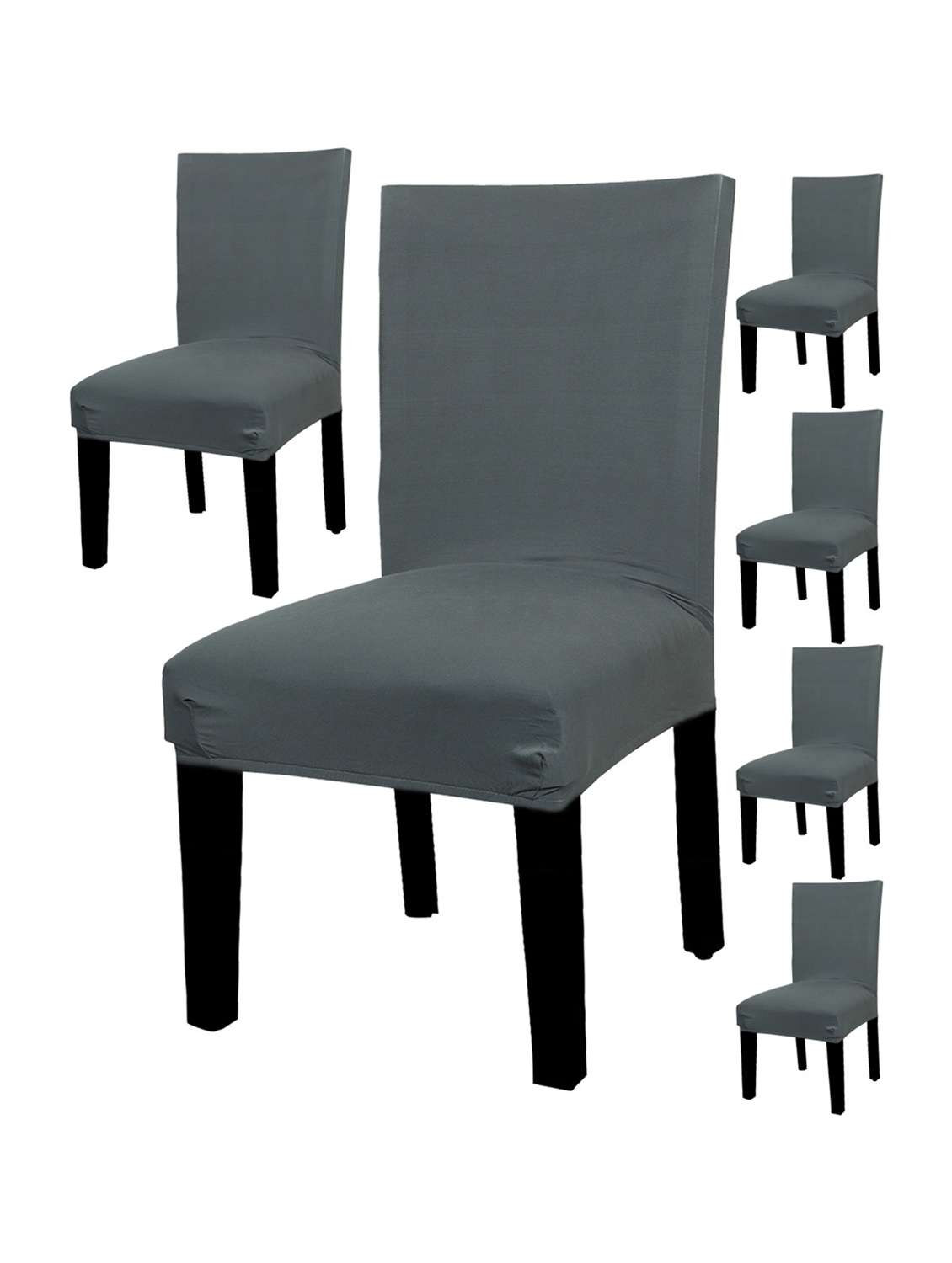 pack of 6 solid chair cover combo