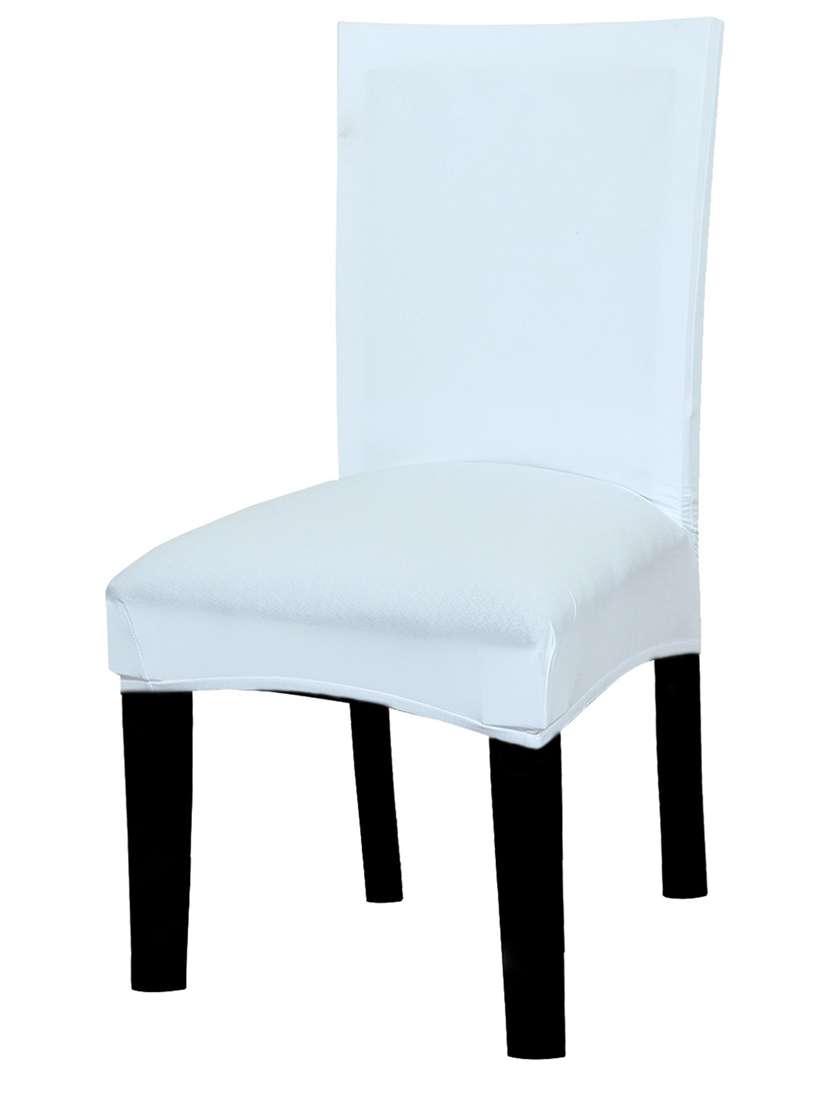 polyester elastic stretch removable washable solid short dining chair seat cover protector slipcover - 18685728 - Standard Image - 1