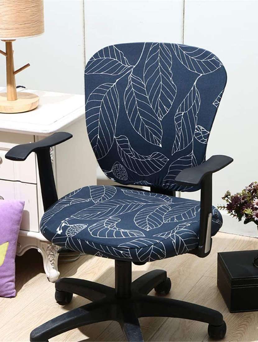 polyester snapdex office chair cover, washable chair slipcover (blue ash, 4) - 18685786 - Standard Image - 1