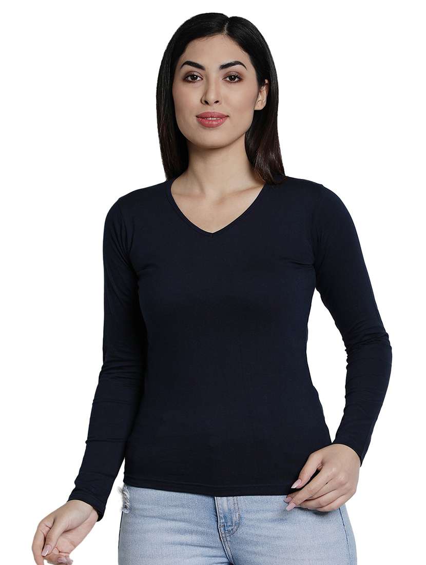 women's plain v neck t-shirt