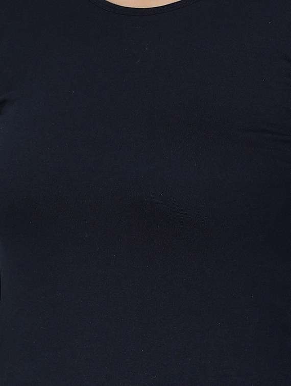 women's plain round neck t-shirt - 18686554 - Standard Image - 4