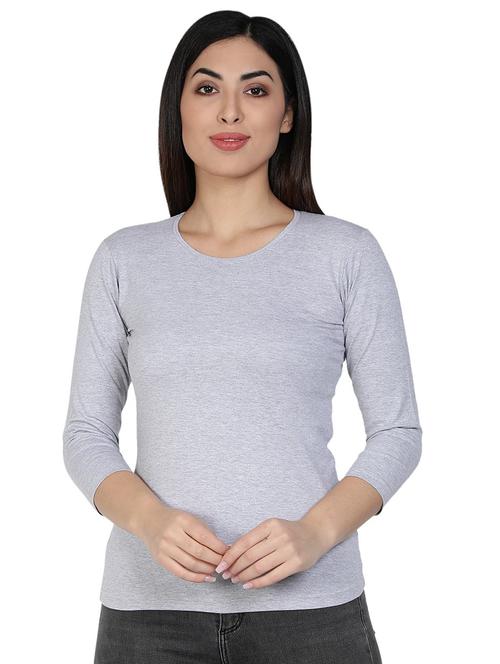 women's plain round neck t-shirt - 18686556 - Standard Image - 0