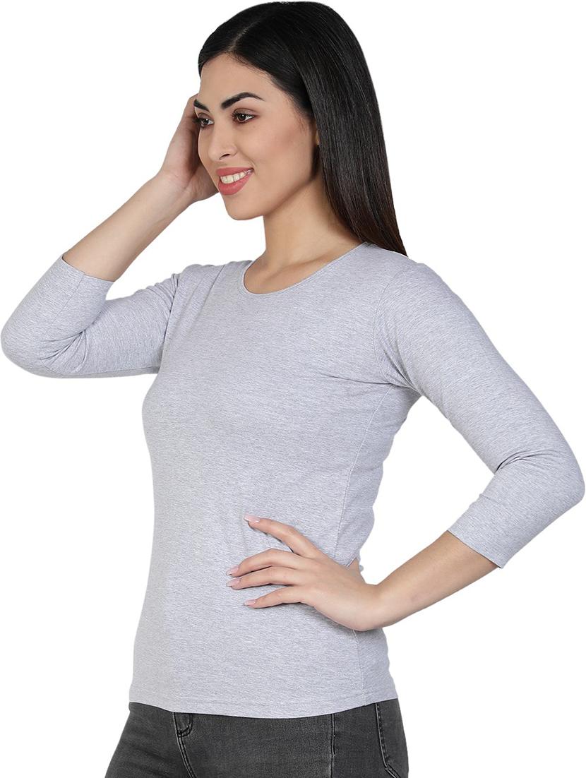 women's plain round neck t-shirt - 18686556 - Standard Image - 1