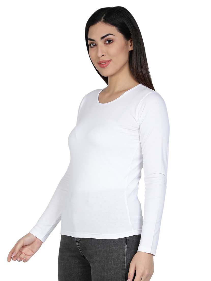 women's plain round neck t-shirt - 18686559 - Standard Image - 1