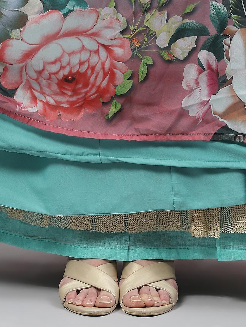 floral print flared lehenga - 18686852 - Standard Image - 4