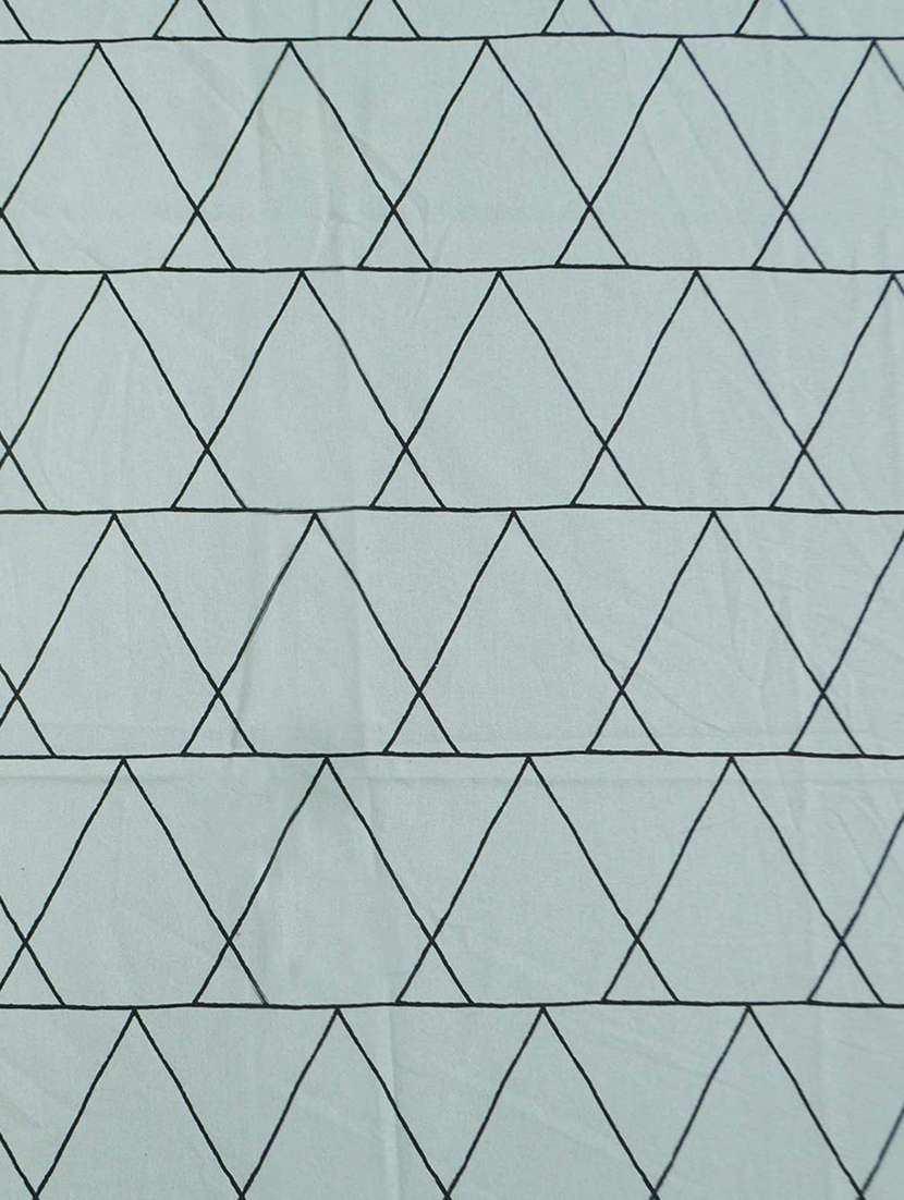 r home tablecloth 6 - 10 seater, large dining table, heavy eco printed blue beige cotton fabric, - 18686859 -  Standard Image - 4