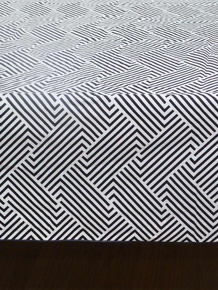 r home tablecloth 6 - 10 seater, large dining table, heavy eco printed blue beige cotton fabric, - 18686860 -  Standard Image - 1