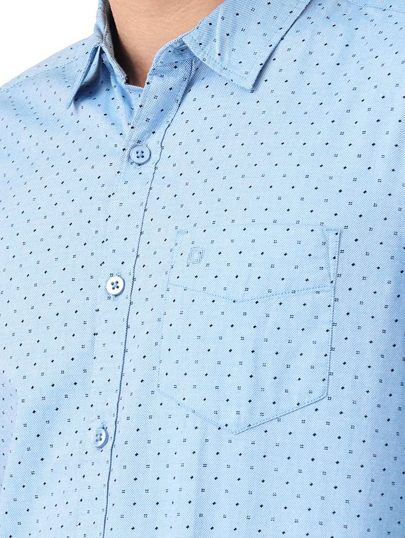mens micro print casual shirt - 18686941 -  Standard Image - 4