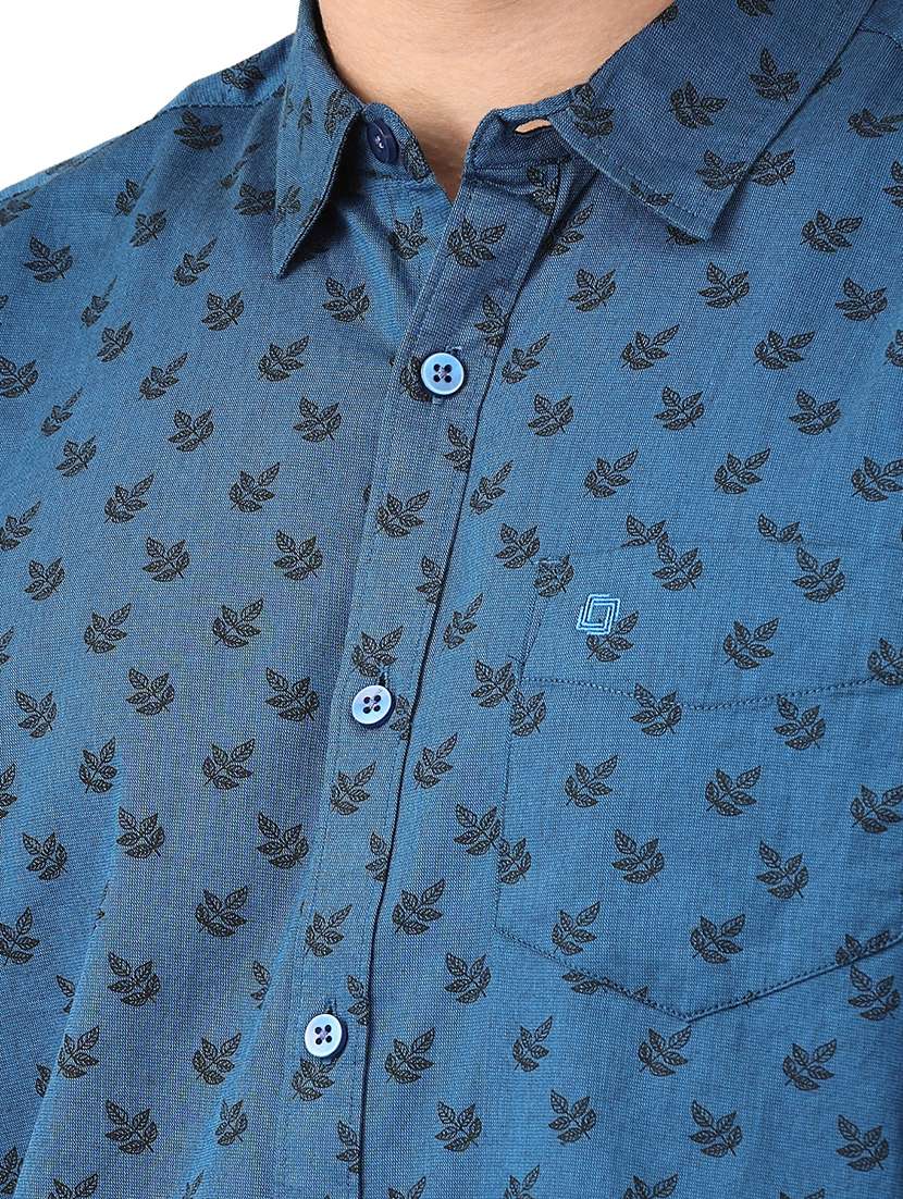 mens leaf print casual shirt - 18686942 -  Standard Image - 4