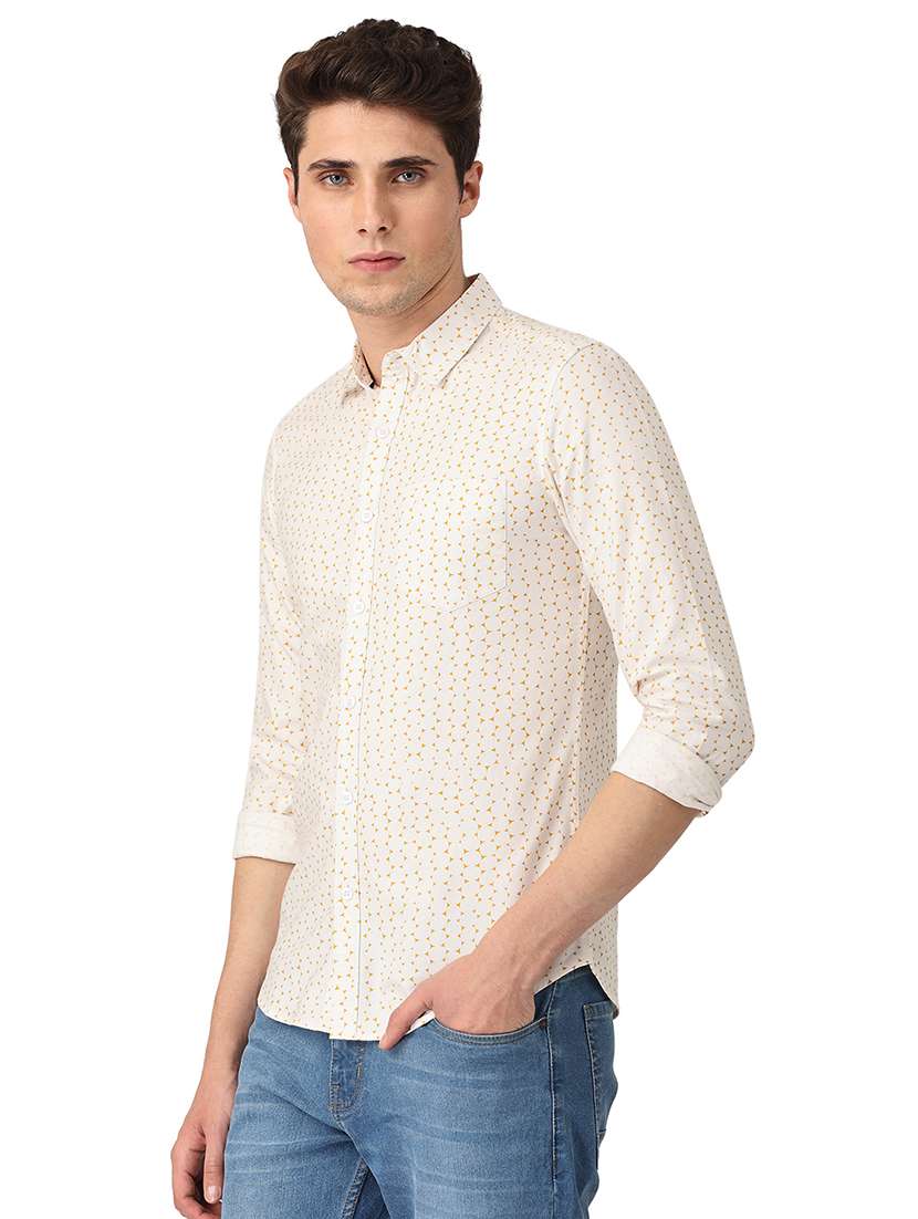 mens micro print casual shirt - 18686943 -  Standard Image - 1