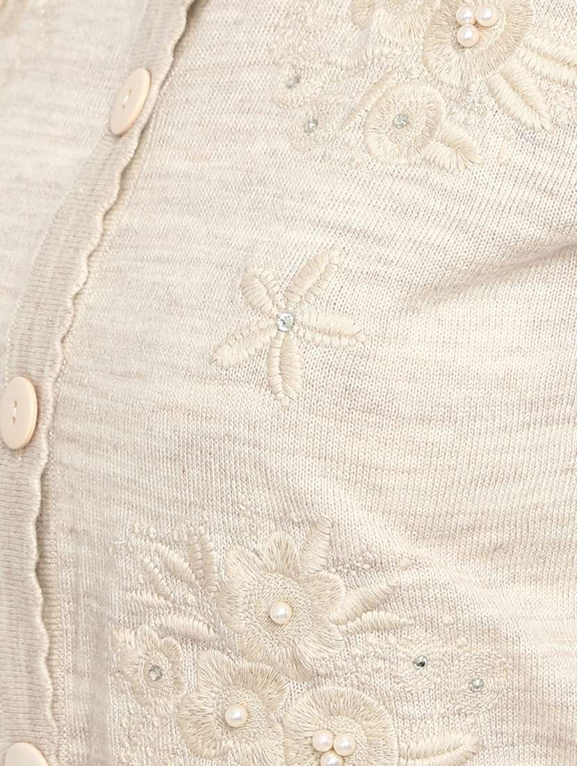 button up wool cardigan - 18687954 -  Standard Image - 4