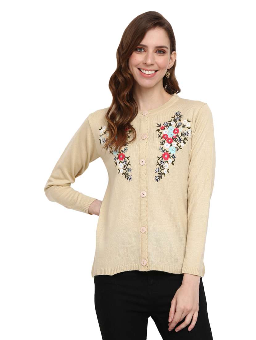 button up wool cardigan