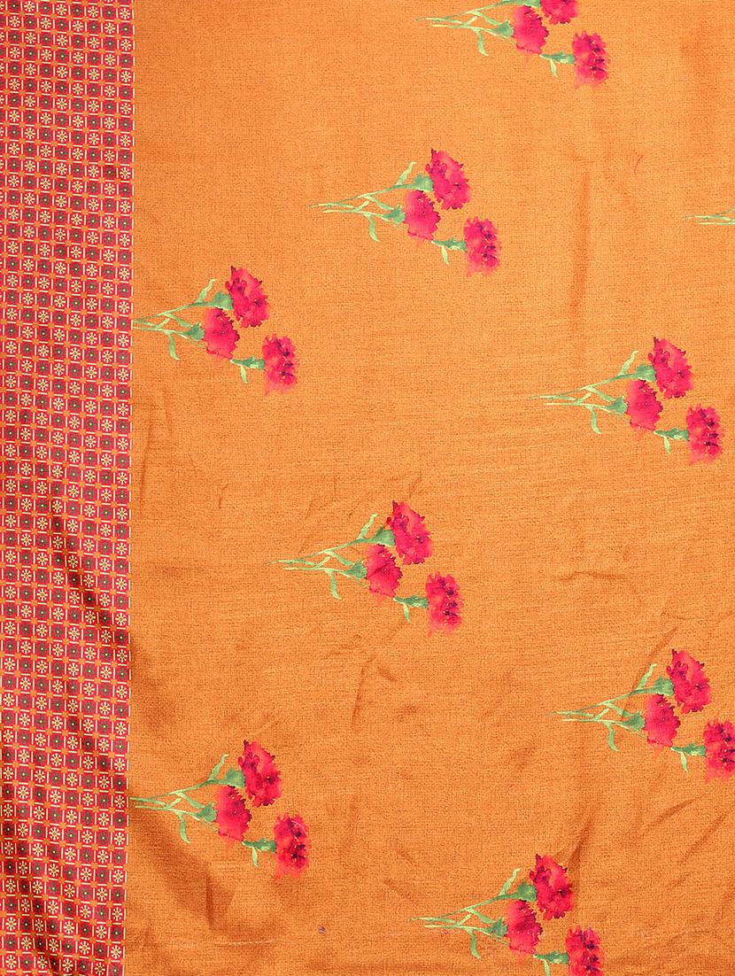 orange georgette printed saree with blouse - 18688030 - Standard Image - 4