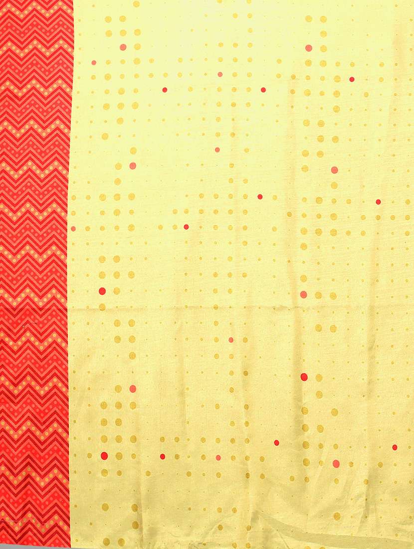 women's geometric yellow colored saree - 18688035 - Standard Image - 4