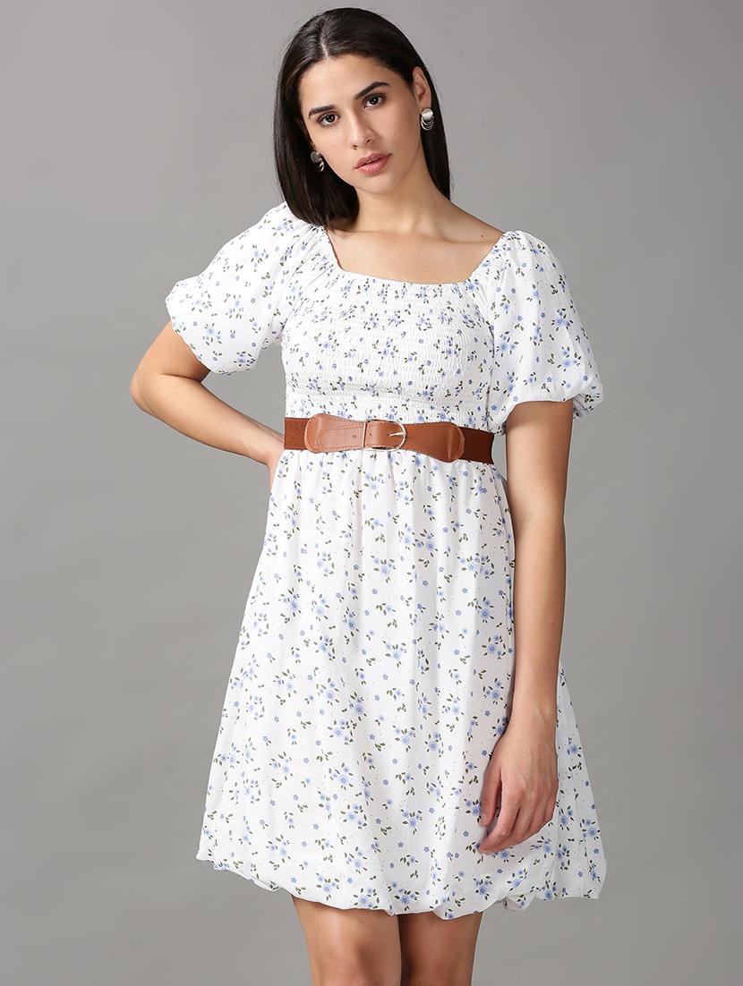 women's fit & flare floral dress - 18688432 - Zoom Image - 0