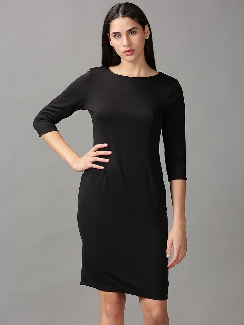 women's shift solid dress - 18688442 -  Zoom Image - 0