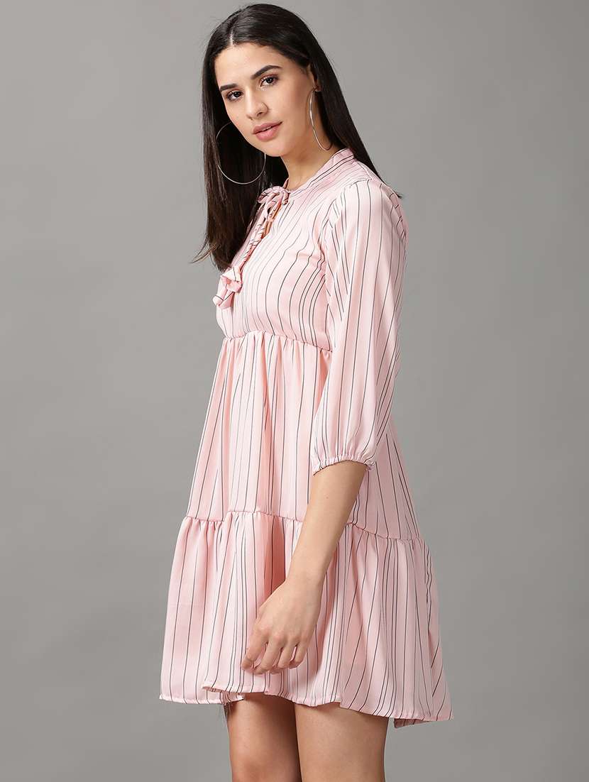 women's tiered dress striped dress - 18688453 -  Standard Image - 1
