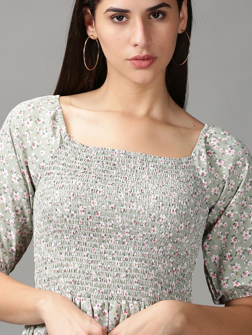 women's tiered dress floral dress - 18688461 - Standard Image - 4