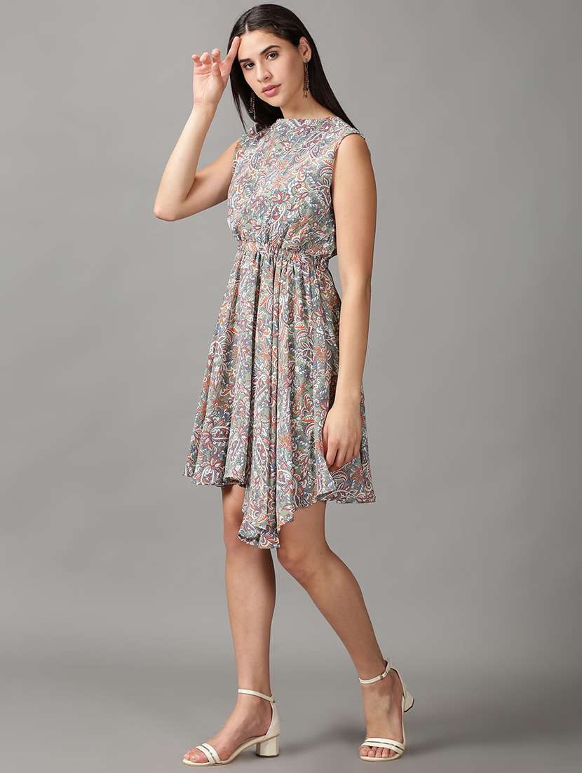 women's asymmetric paisley dress - 18688471 -  Standard Image - 1