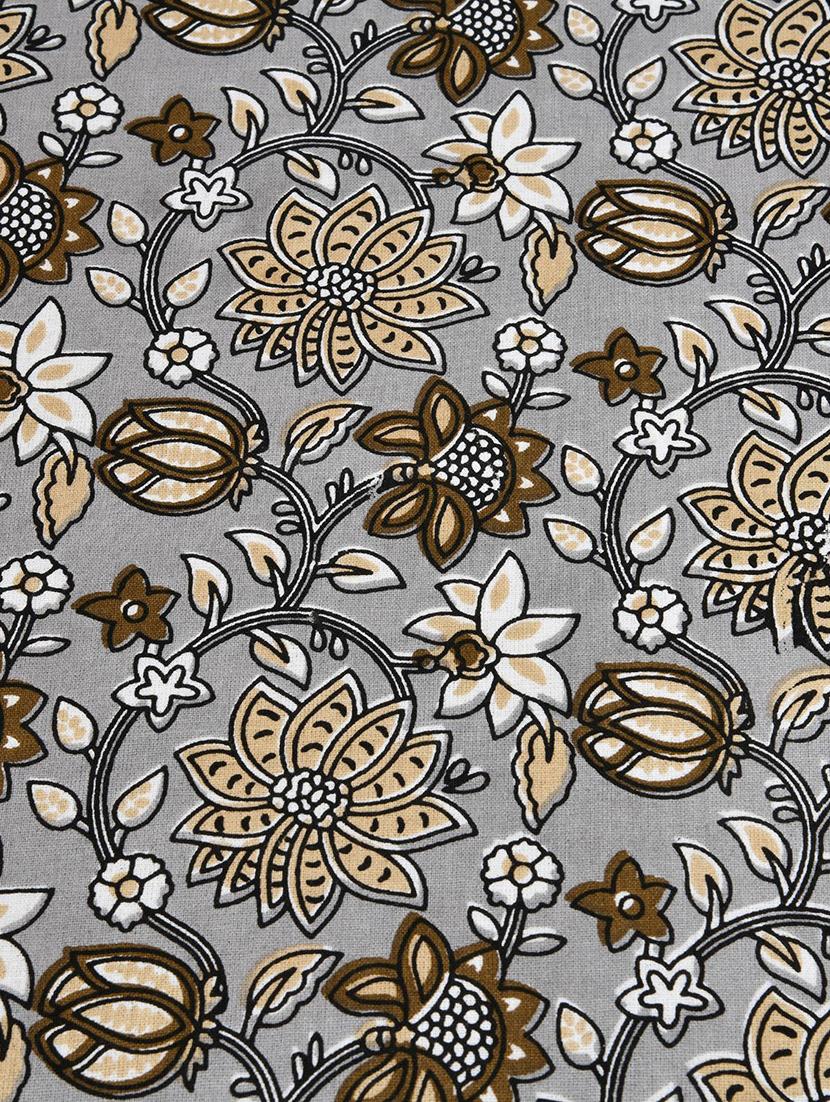 uniqchoice 180 tc grey color floral printed king size bedsheet with 2 pillow cover (eleg-04-grey) - 18688496 - Standard Image - 4