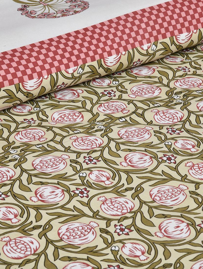 floral printed king size bedsheet with 2 pillow cover (eleg-05-blue) - 18688501 - Standard Image - 4