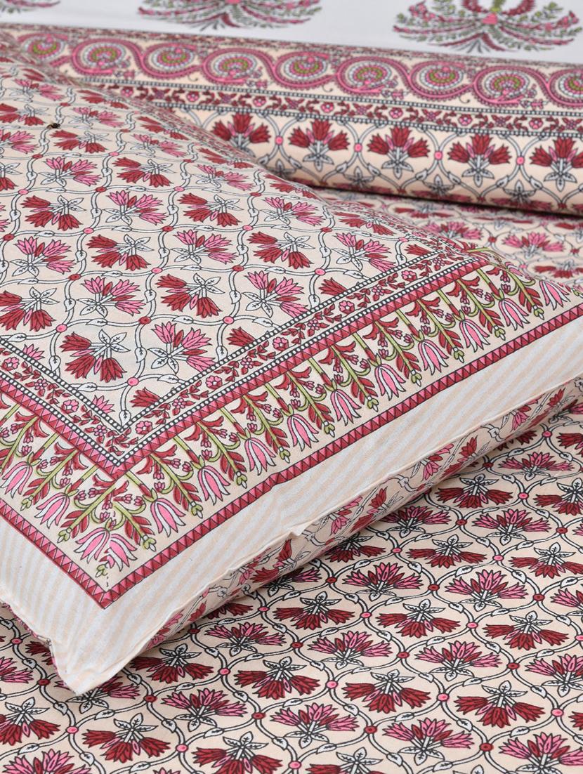 uniqchoice printed double bed sheet with 2 pillow cover - 18688528 - Standard Image - 4