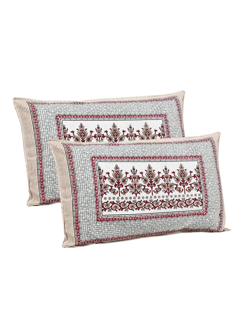 uniqchoice printed double bed sheet with 2 pillow cover - 18688559 -  Standard Image - 1