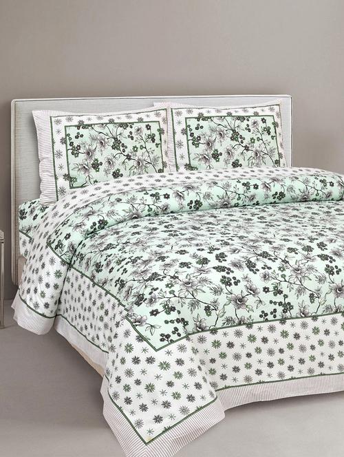 uniqchoice printed double bed sheet with 2 pillow cover - 18688593 - Standard Image - 0
