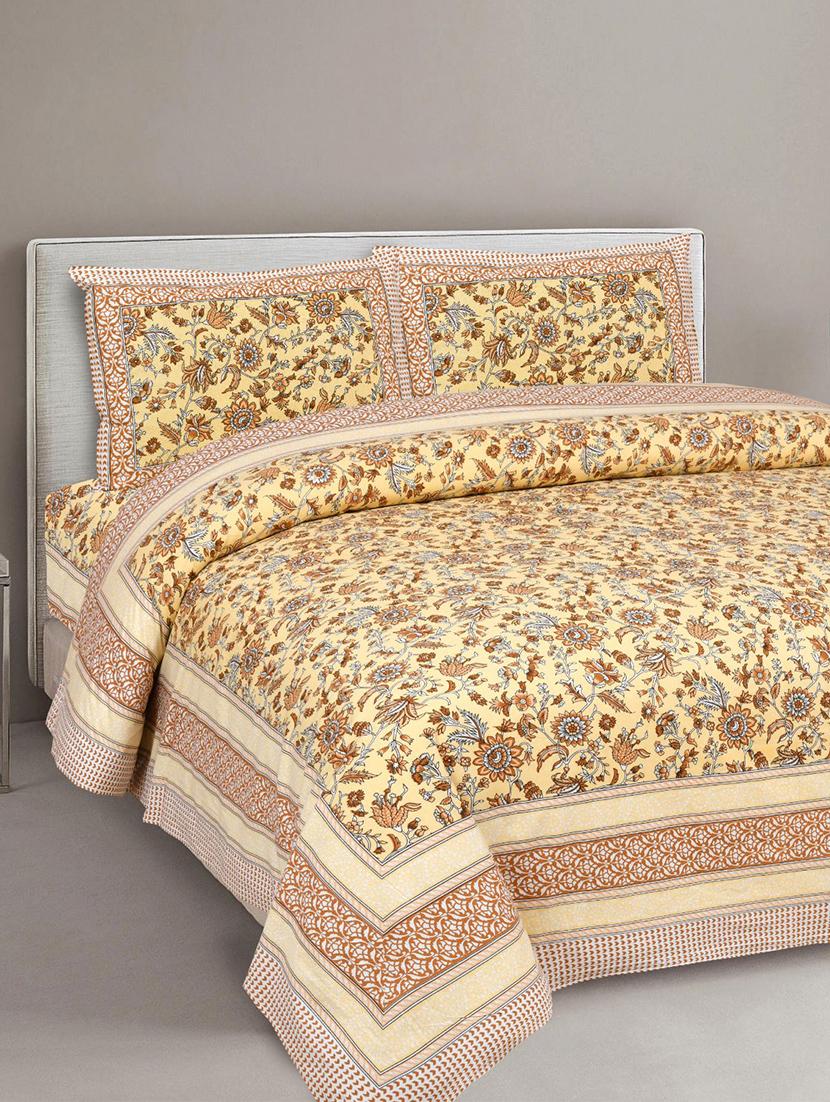 uniqchoice printed double bed sheet with 2 pillow cover - 18688601 - Zoom Image - 0