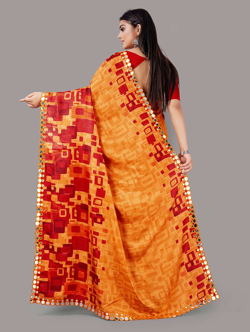 printed self design silk saree with blouse - 18688669 - Standard Image - 1
