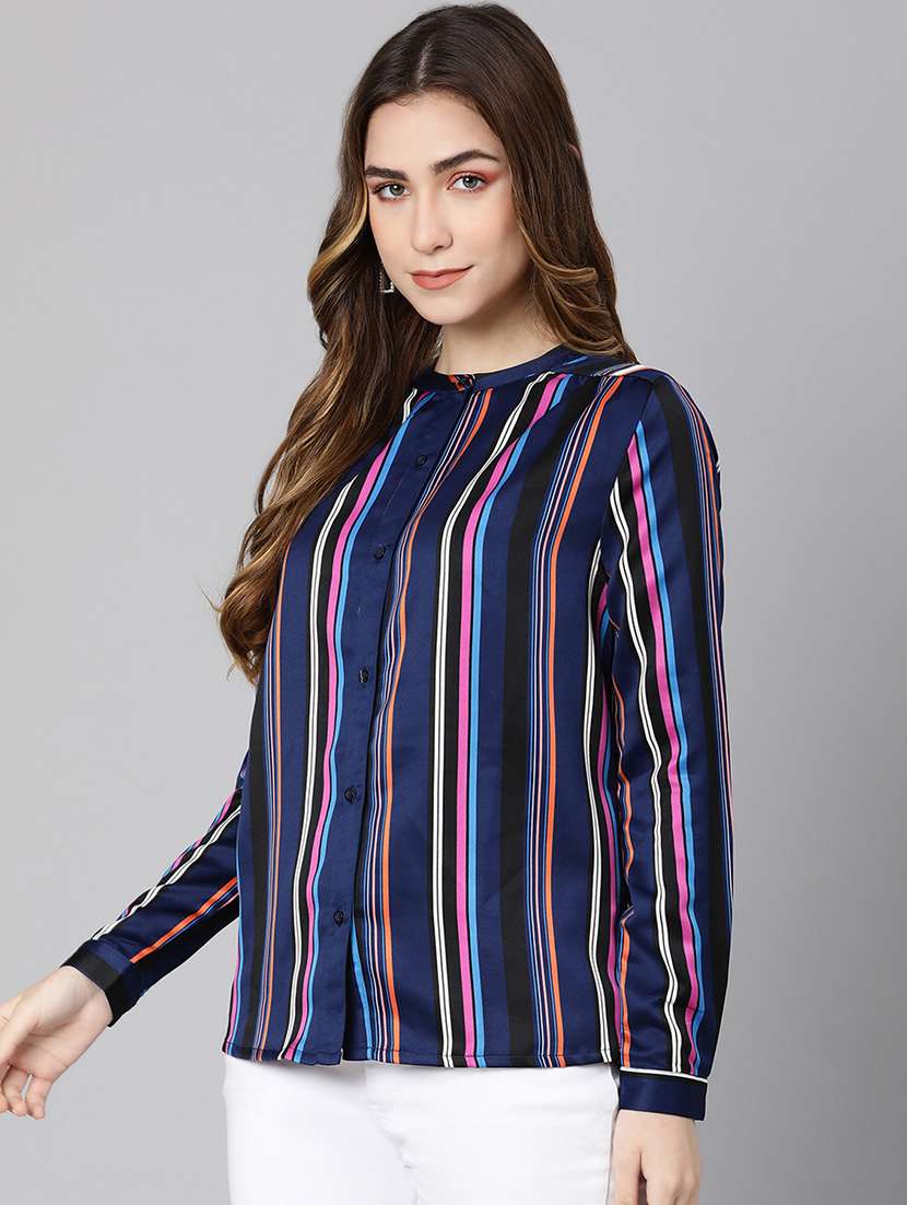 multi colored striped regular shirt - 18688673 -  Standard Image - 1