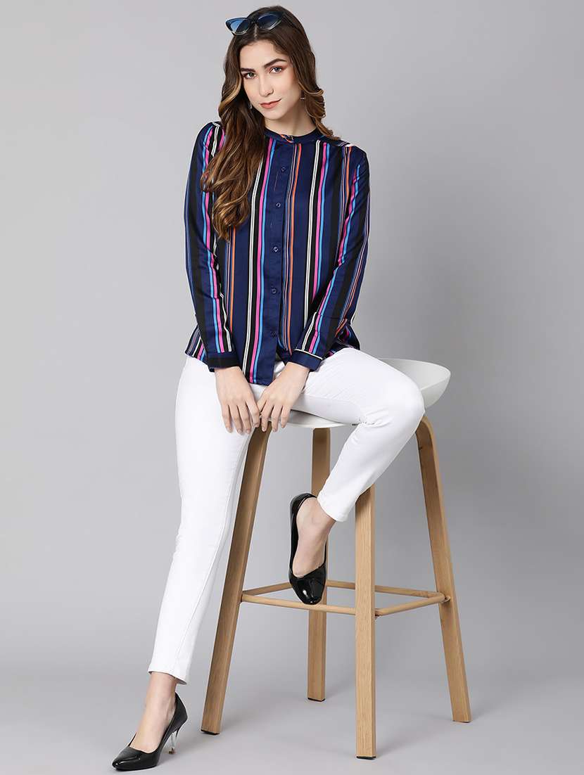 multi colored striped regular shirt - 18688673 -  Standard Image - 4