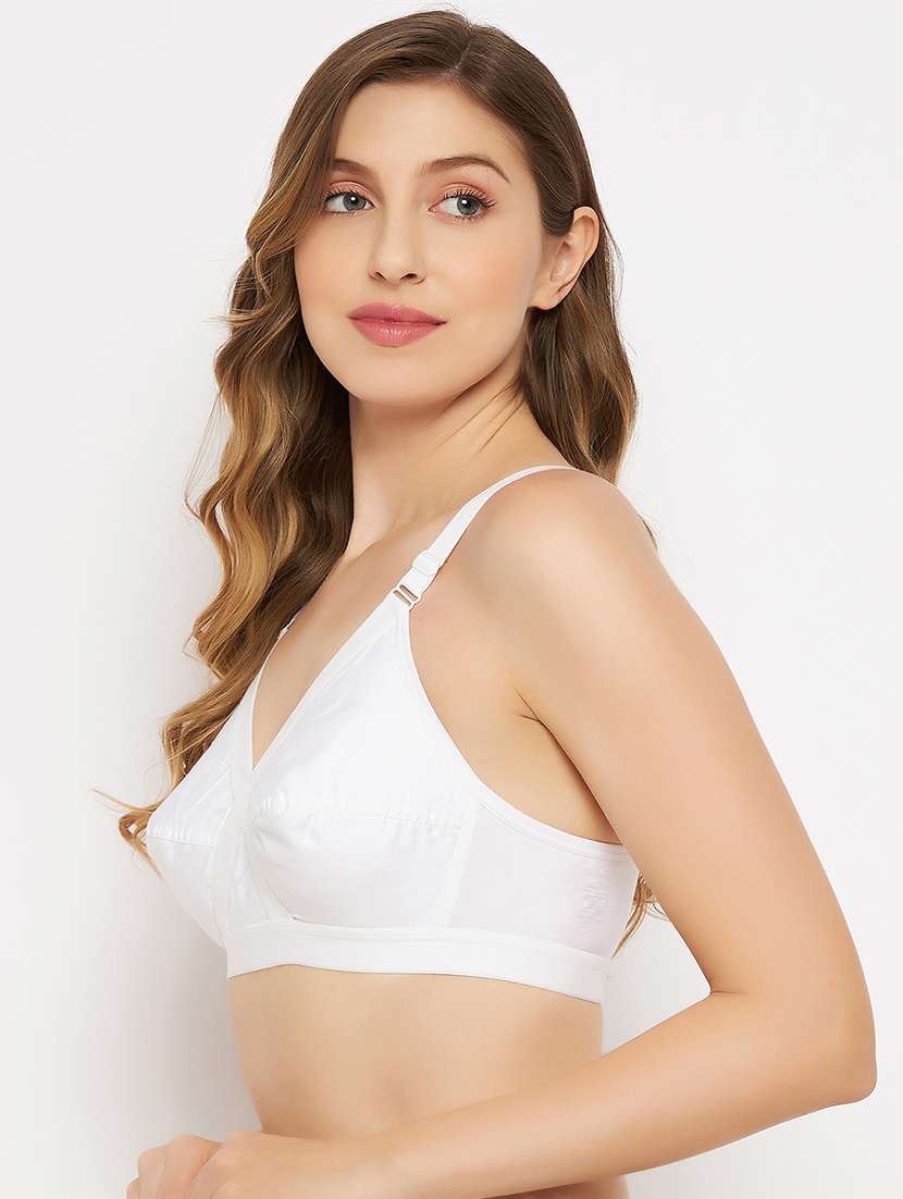 white solid regular bra - 18688678 - Standard Image - 1
