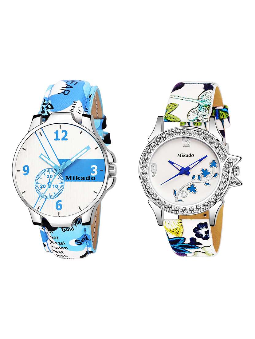 artistic designer strap couple analog watch for girls and boy's