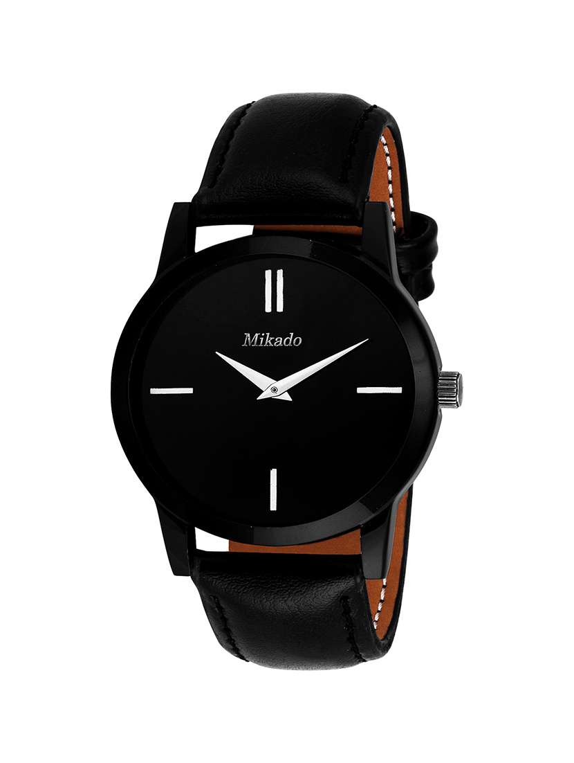 new stylish black dial  analog watch for men's and boy's(casual and party wedding watch)