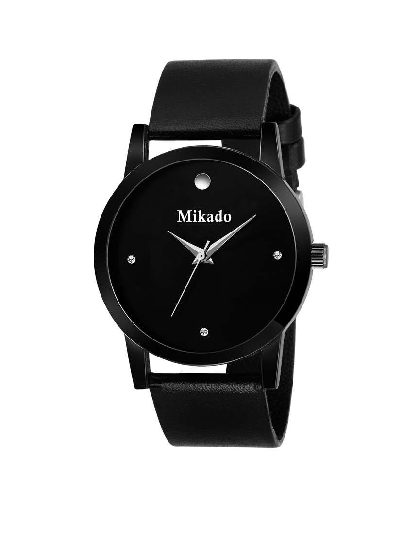 unique fashion black dial men's analog watch