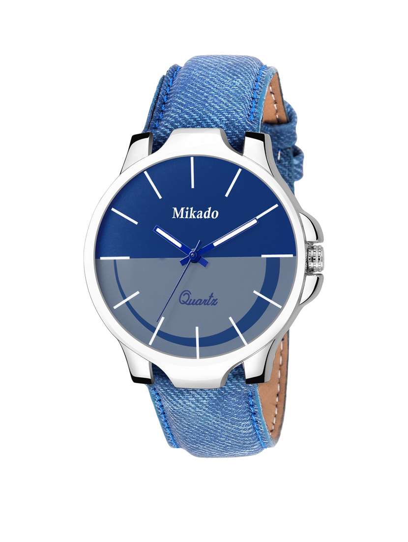 fashion blue analog watch for men's and boy's