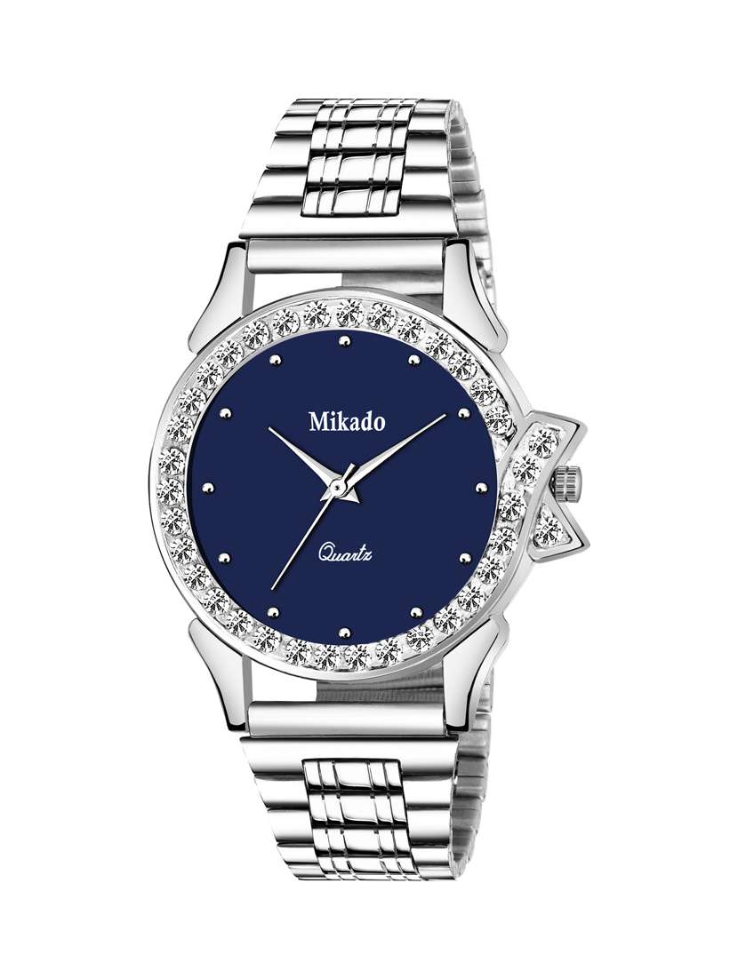 premium quality water resistant metal chain watch for girls & women