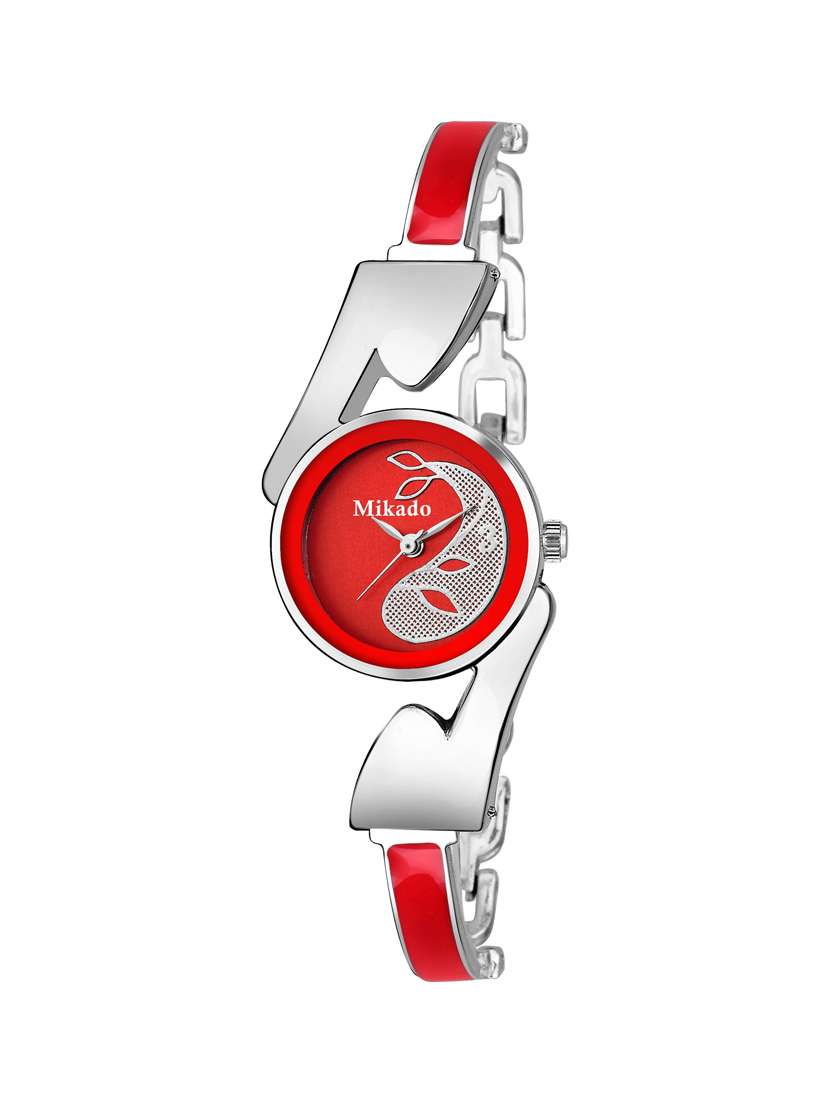 red apsara stylish bracelet analog watch for women