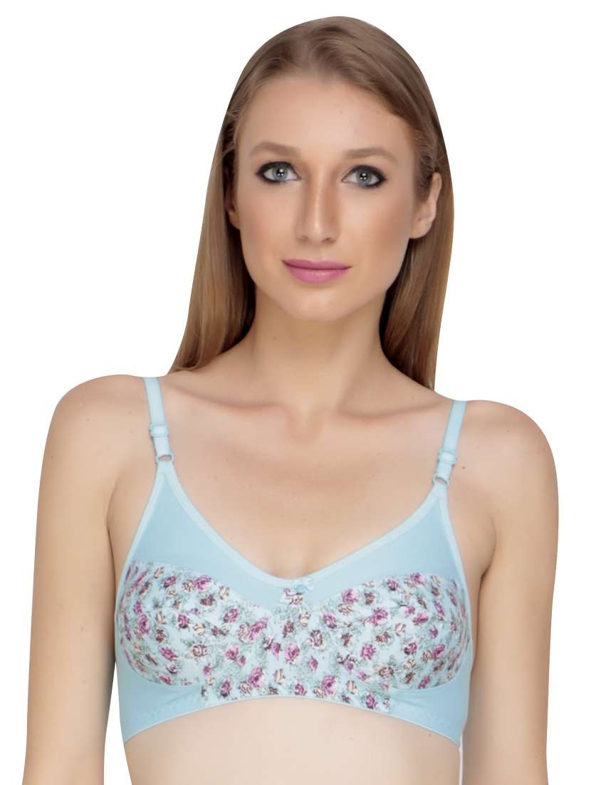 lightly padded printed bra 