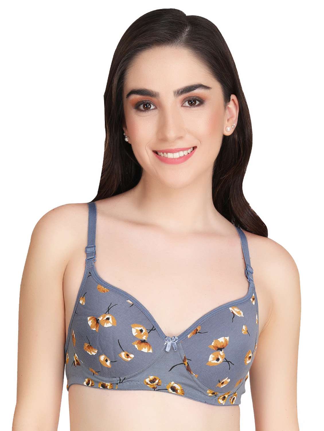 lightly padded printed t-shirt bra 
