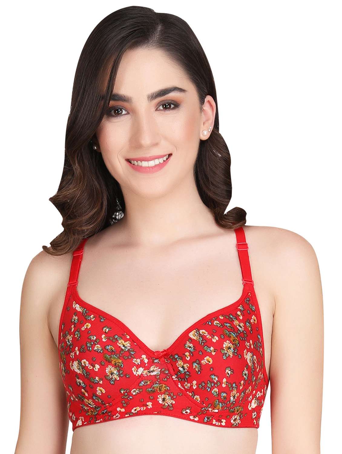 lightly padded printed t-shirt bra 