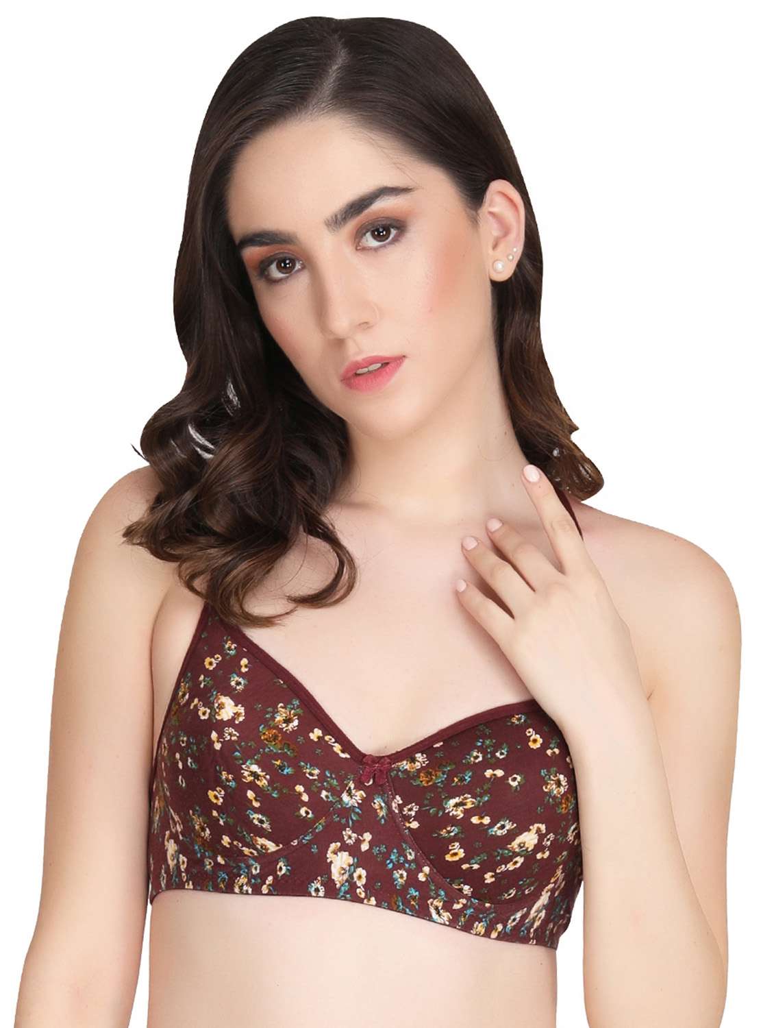 lightly padded printed t-shirt bra 