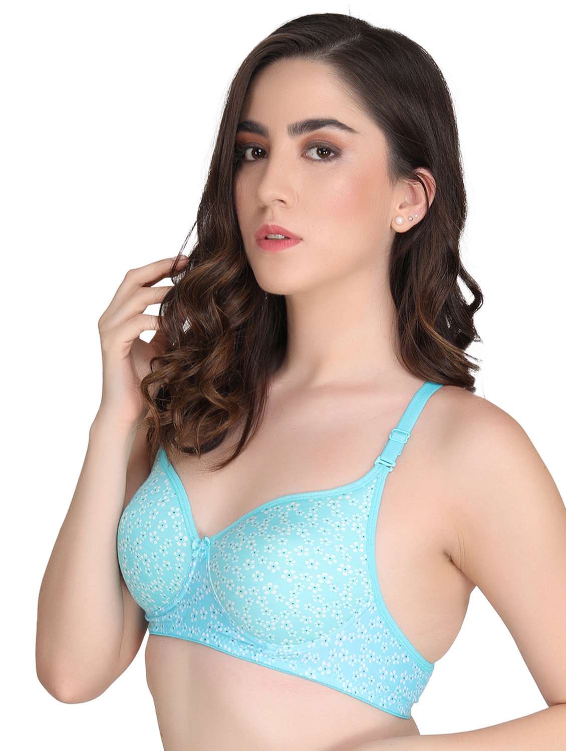 blue printed t-shirt bra - 18691514 -  Standard Image - 1