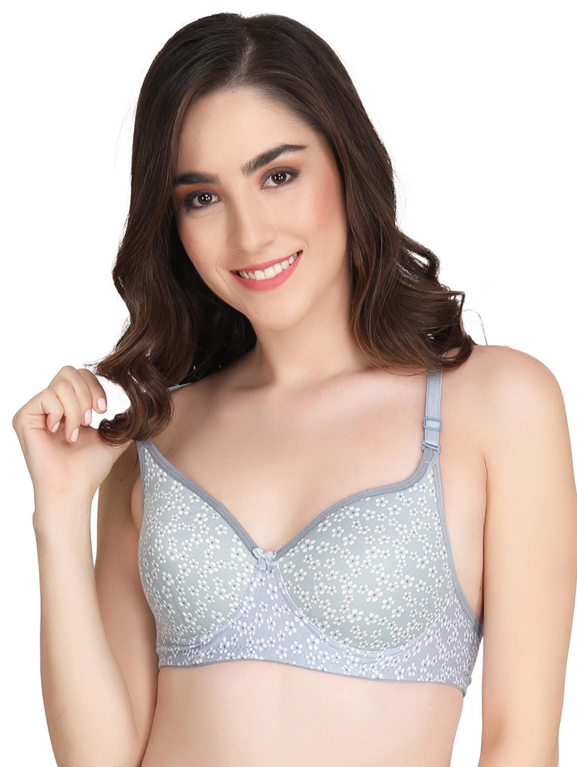 grey printed t-shirt bra - 18691516 - Standard Image - 1