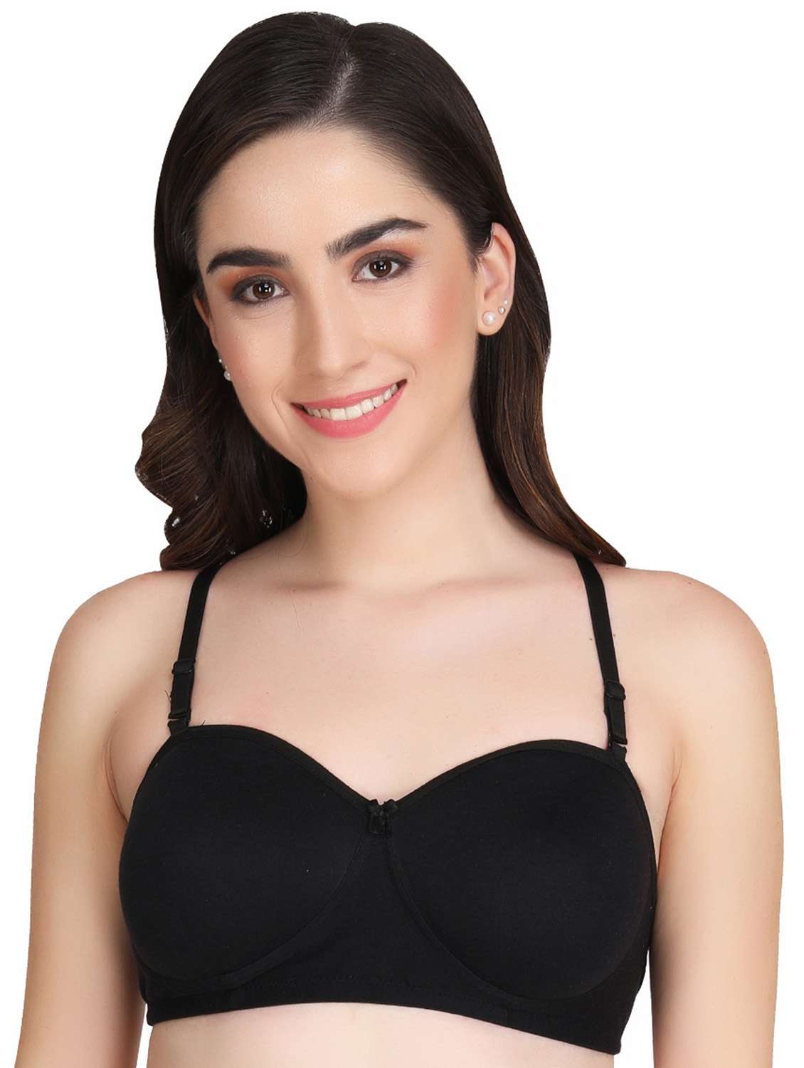black solid t-shirt bra