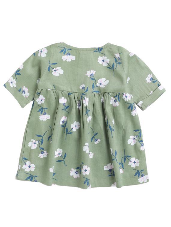 girls round neck florals print frock - 18691656 - Standard Image - 1